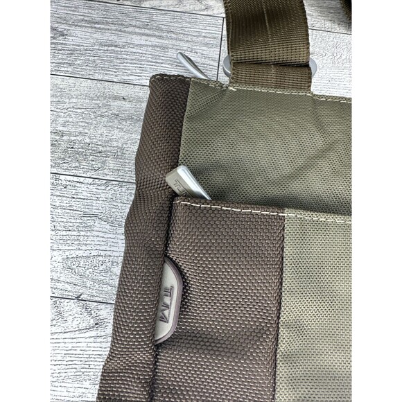 Tumi T-Tech Nylon Mckenna 10" Crossbody Bag Olive Army Green Color EUC - Picture 3 of 9